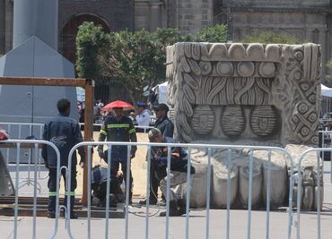 Inician instalación de piezas para videomapping “Memoria Luminosa México Tenochtitlán 700 años” en Zócalo capitalino
