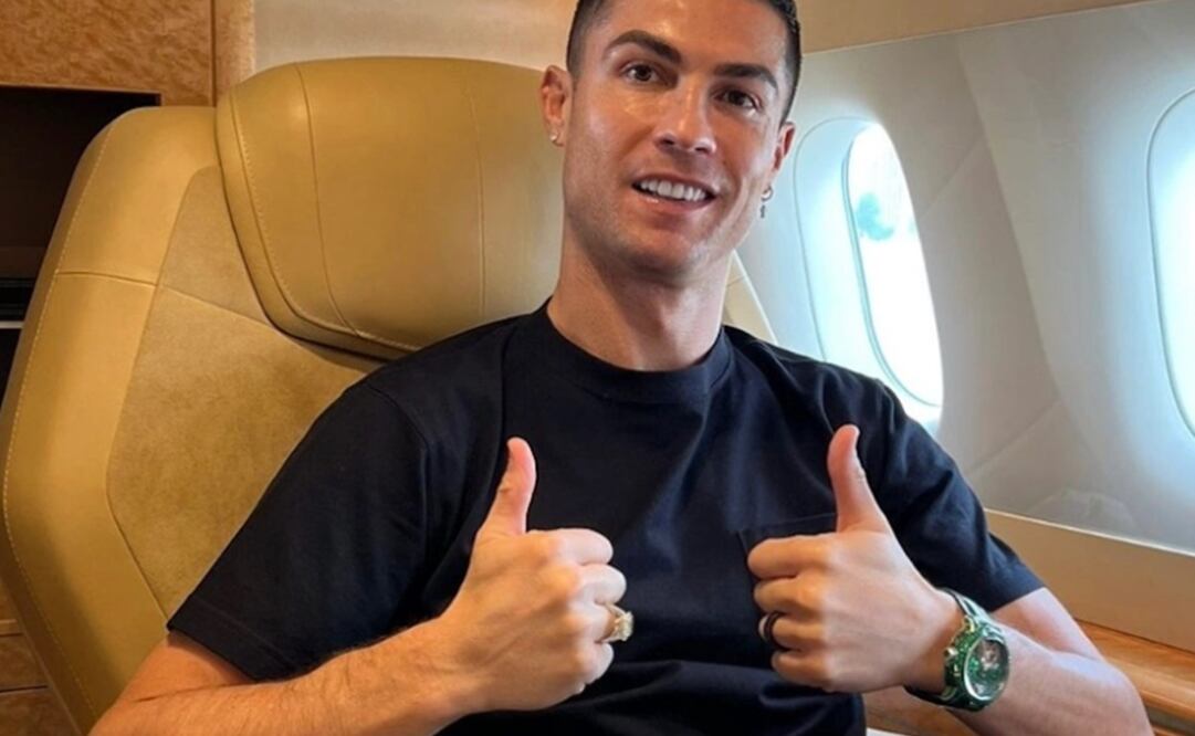 Cristiano Ronaldo en su jet privado / Foto: Especiales
