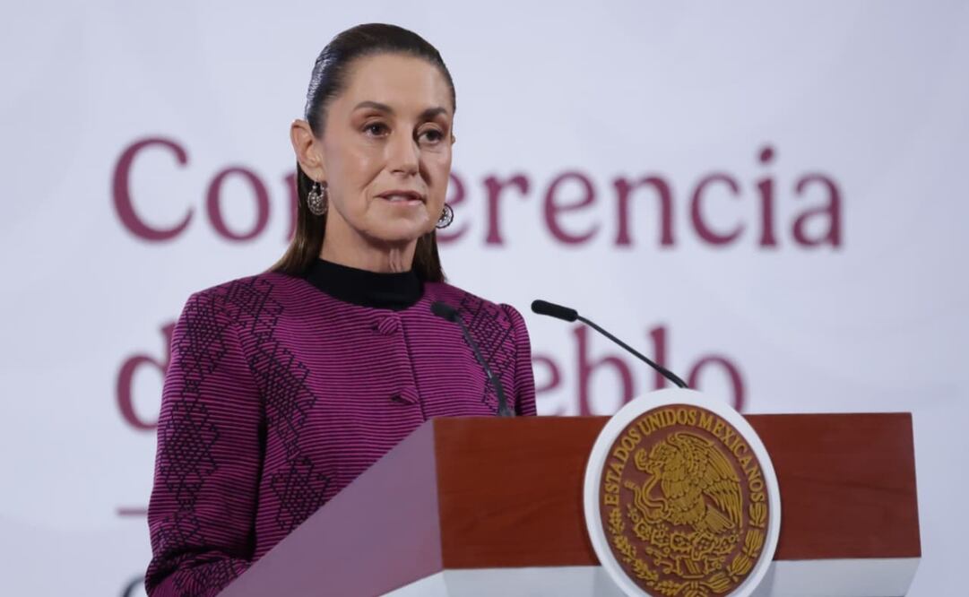 Conferencia del pueblo encabezada por la presidenta Claudia Sheinbaum Pardo en el salón de tesorería de Palacio Nacional. Foto:Fernanda Rojas /El Universal
