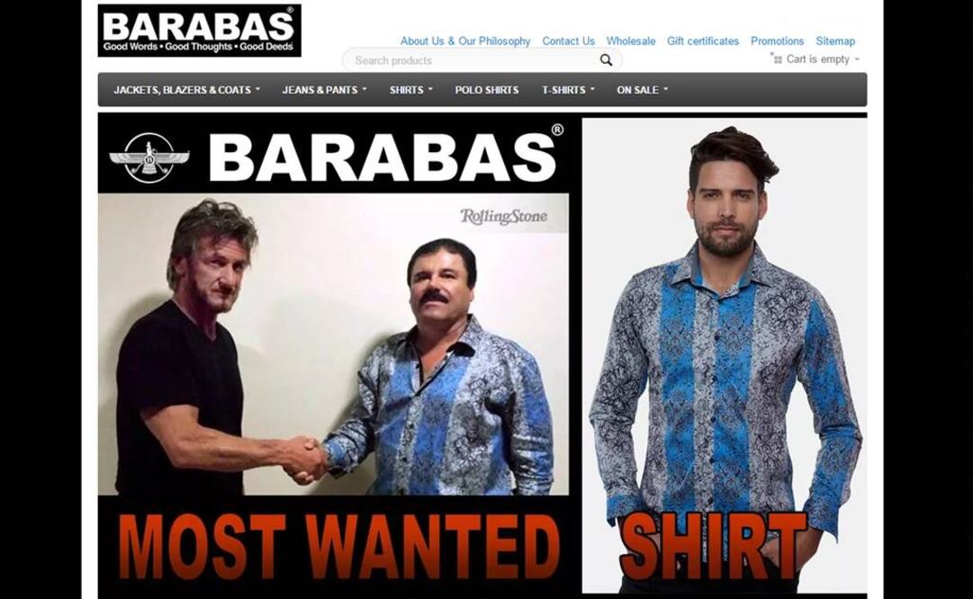 "La más buscada", camisa de "El Chapo" colapsa web de fabricante