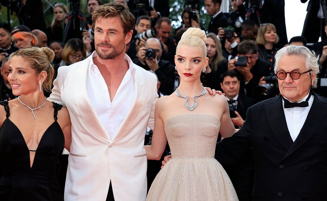 Los protagonistas de "Furiosa" deslumbraron en la alfombra roja de Cannes. Foto: AFP.