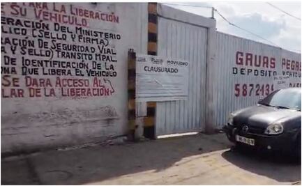 Clausuran corralón de grúas Pegaso por abusos y extorsiones en Tlalnepantla 