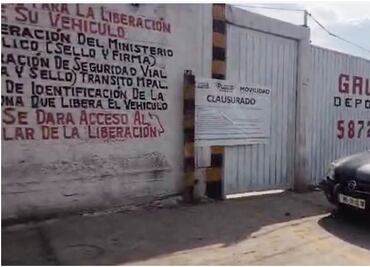 Clausuran corralón de grúas Pegaso por abusos y extorsiones en Tlalnepantla