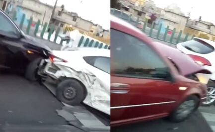 Reportan carambola entre cinco vehículos en la México-Puebla en dirección a la CDMX 