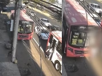 ¡Por poco! Mujer se salva de ser arrollada por un camión en Edomex; video se vuelve viral en redes