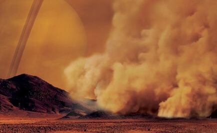 Gigantescas tormentas de polvo en Titán, una de las lunas de Saturno