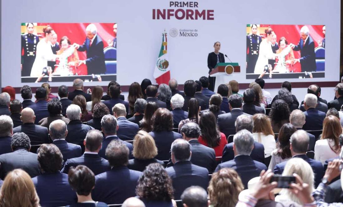 Ciudad de México 1 septiembre 2025 Primer informe de gobierno de la presidenta Claudia Sheinbaum Pardo en Palacio Nacional. Foto: Fernanda Roja / EL UNIVERSAL