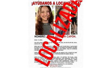 Hallan con vida a Aisha, joven de 15 años desaparecida en Oaxaca