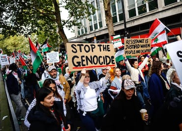"¡Palestina será libre!": Miles de personas marchan en Londres en apoyo a Gaza; Starmer pide suspender envío de armas a Israel