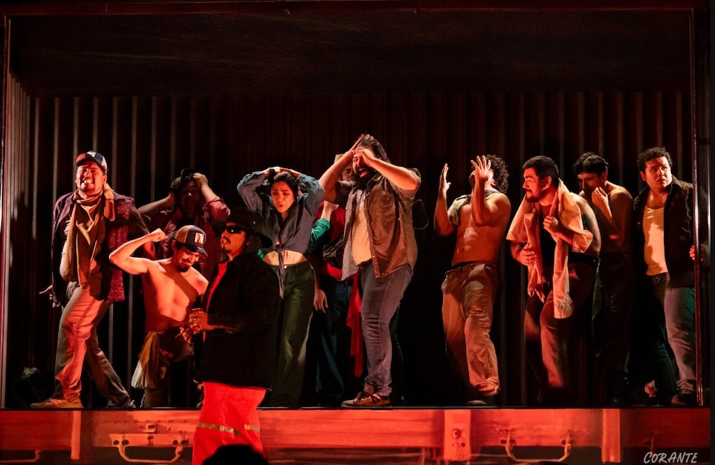 Integrantes del México Opera Studio durante la reposición de Paso del Norte en el Centro Nacional de las Artes. Crédito: Corante/ Centro Nacional de las Artes