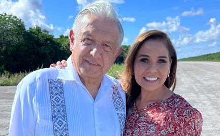 AMLO y Mara Lezama supervisan obras del Tren Maya y Boulevar Colosio