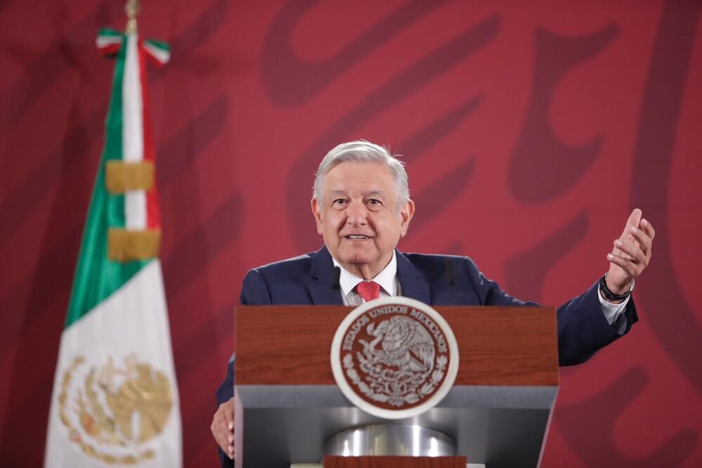 Andrés Manuel López Obrador en conferencia matutina en Palacio Nacional (Foto: Iván Stephens / EL UNIVERSAL)