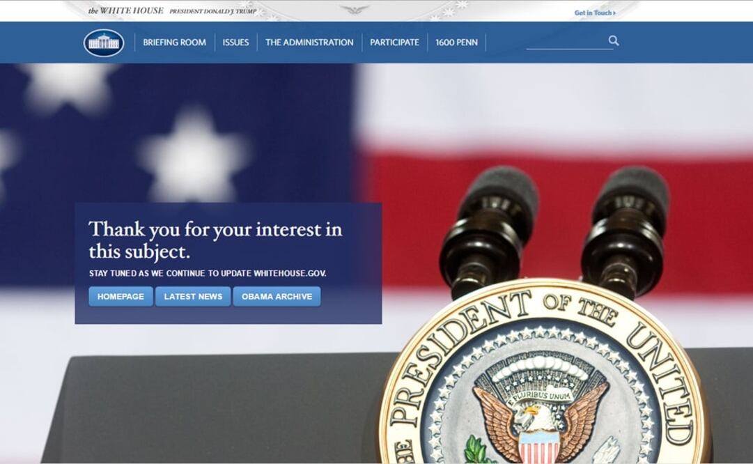 Foto: Captura www.whitehouse.gov/espanol