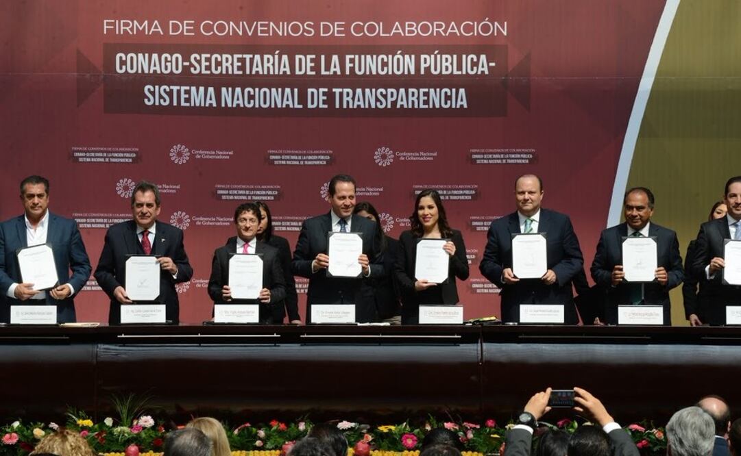 El convenio fue signado en Toluca donde participó el Sistema Nacional de Transparencia. /Tomada de Twitter