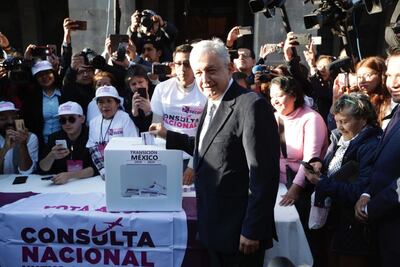 AMLO votó en blanco en consulta sobre nuevo aeropuerto