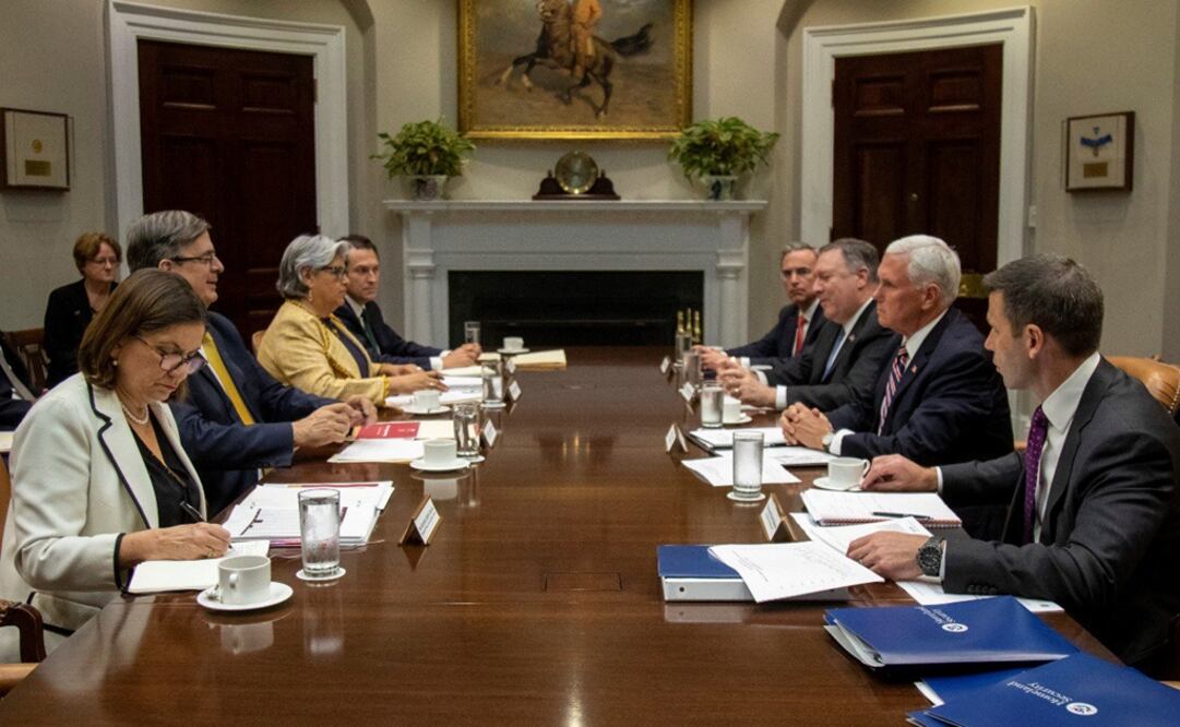 Vice President Mike Pence said talks were positive but emphasized the White House still wants Mexico to commit to working harder to combat illegal immigration - Photo: Taken from the SRE's official Twitter page