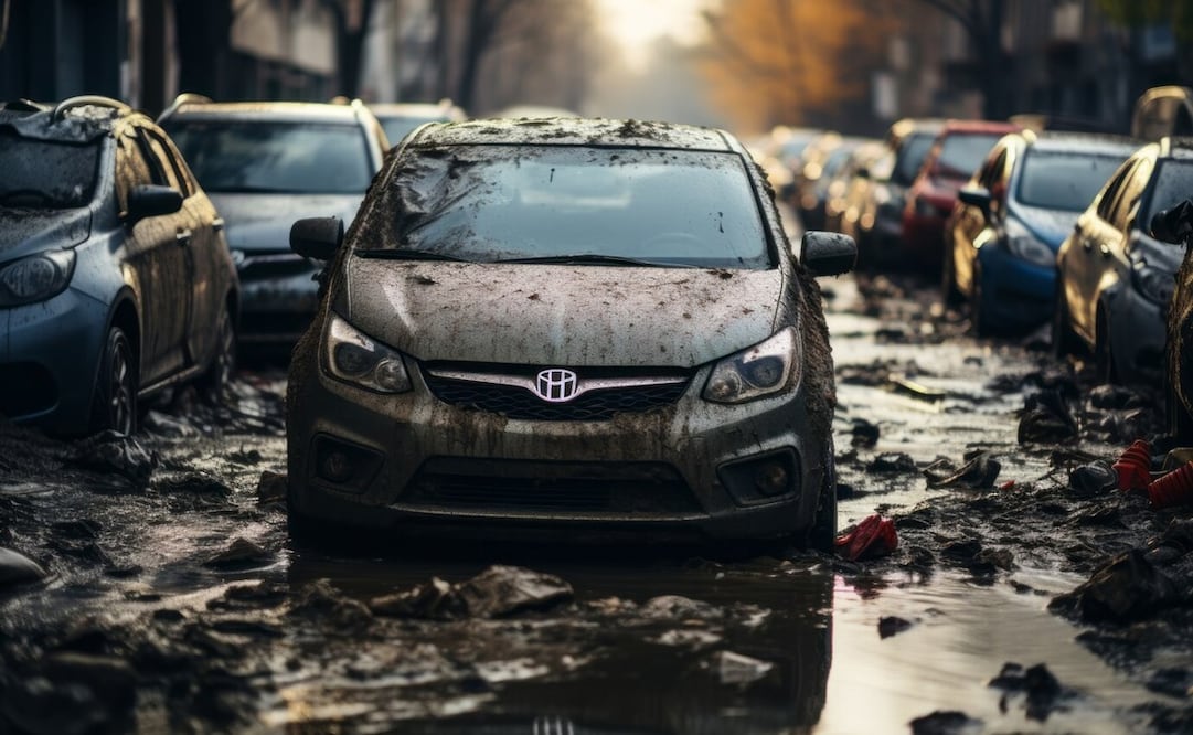 Auto inundado. Foto: Freepik