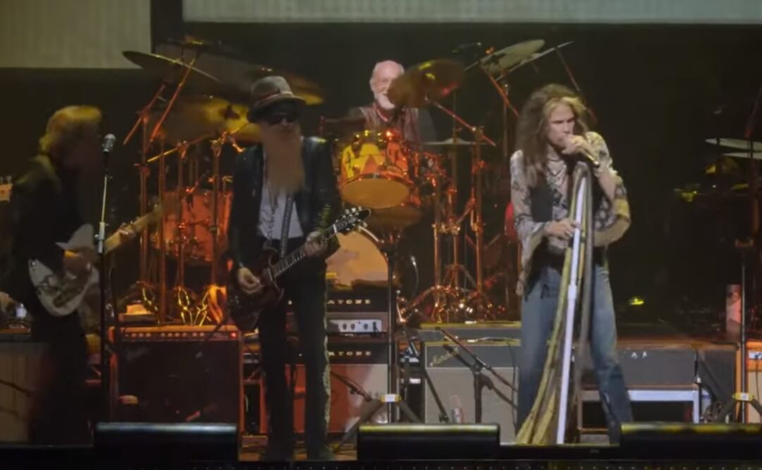 Steven Tyler (Aerosmith) y Billy Gibbons (ZZ Top). Foto: Captura
