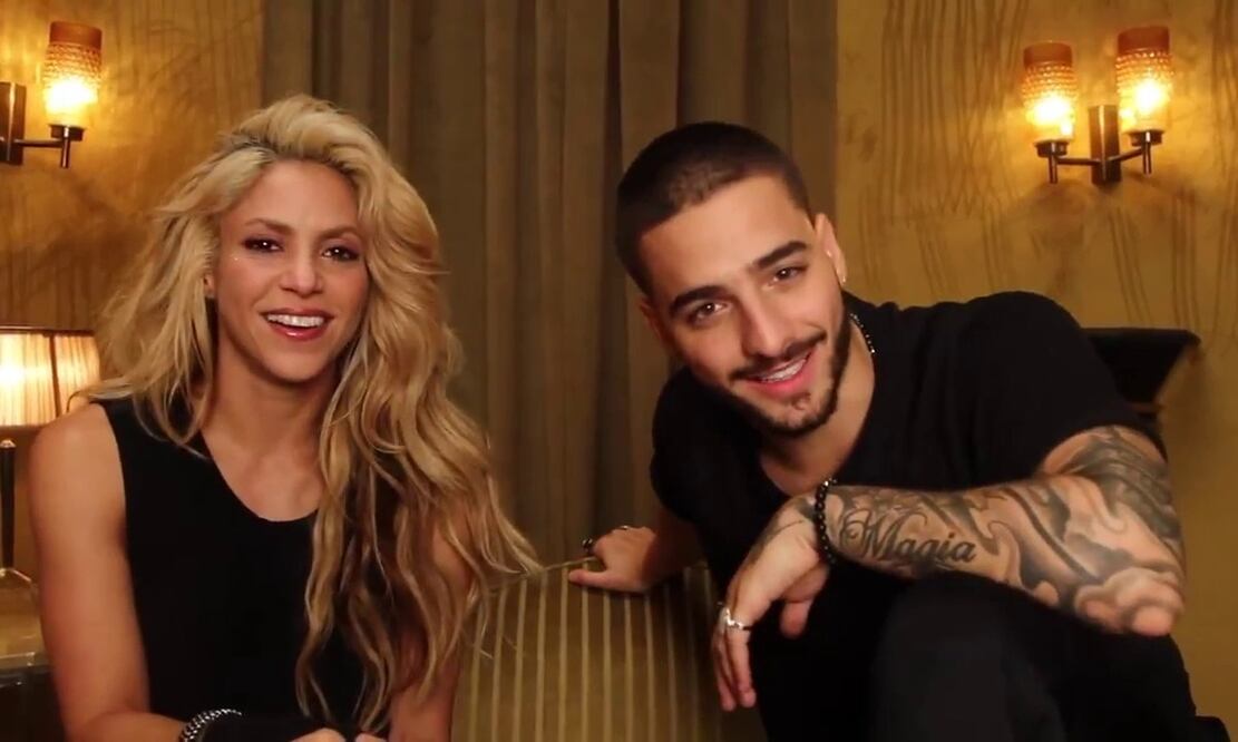Maluma felicitó a Shakira con quien tiene una gran amistad. Foto: YouTube