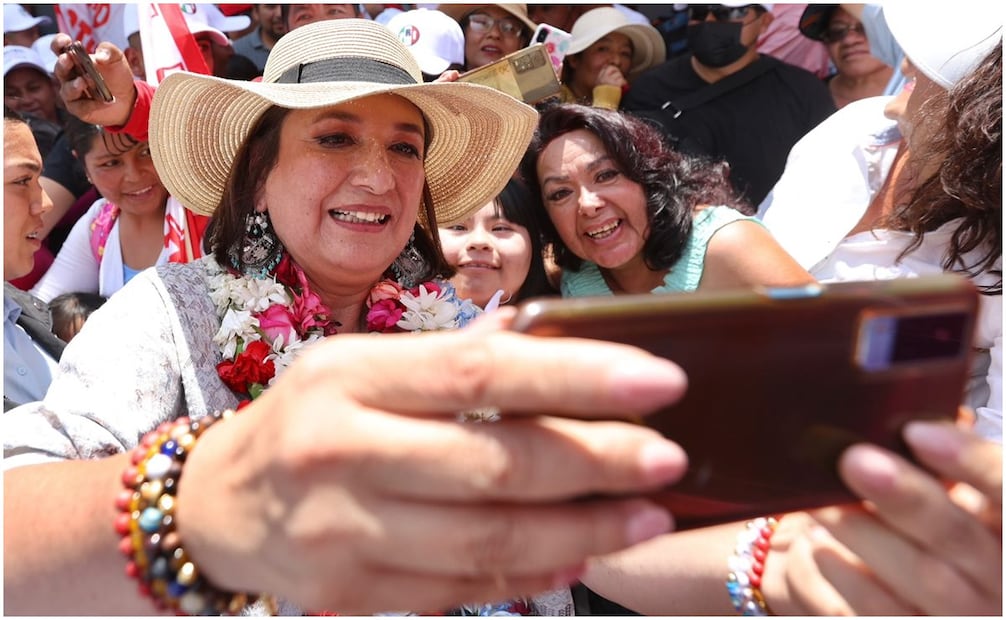 Xóchitl Gálvez realiza cierre ded campaña regional en Atlacomulco, Edomex. Foto: Berenice Fregoso/EL UNIVERSAL
