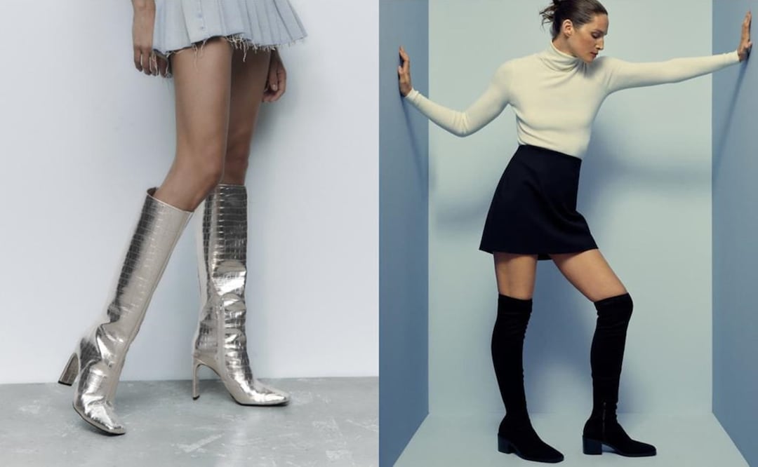 Las botas altas están entre las piezas favoritas de otoño-invierno / Fotos: Zara / Mango
