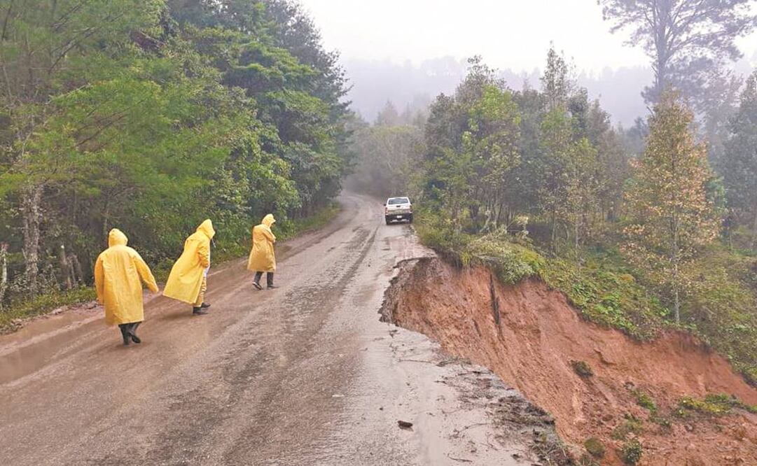 Hasta el momento se reportan 14 deslaves en seis municipios. Foto: ESPECIAL