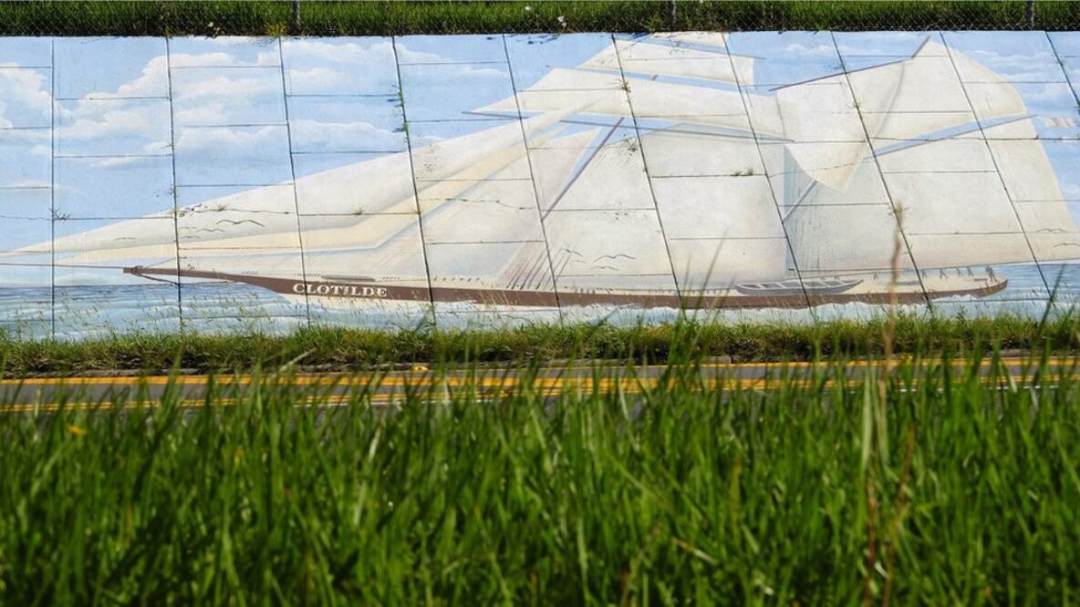Un mural del Clotilde en la ciudad de Mobile, Alabama. FOTO: EPA