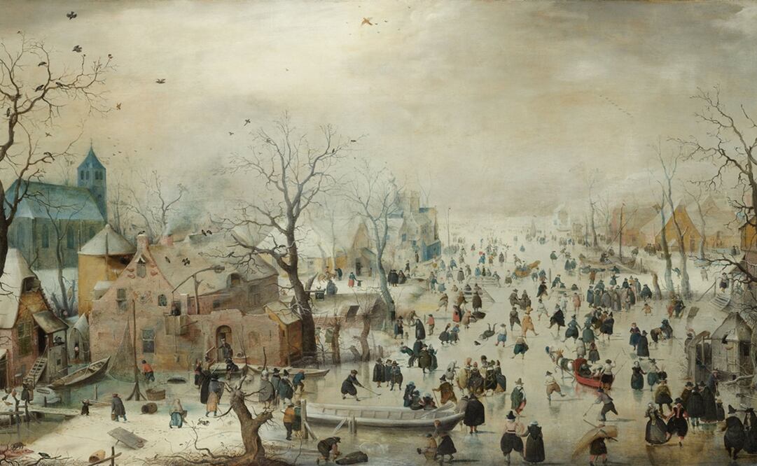 "Paisaje invernal" (1608) del pintor holandés Hendrick Avercamp. Imagen: Rijksmuseum, Ámsterdam