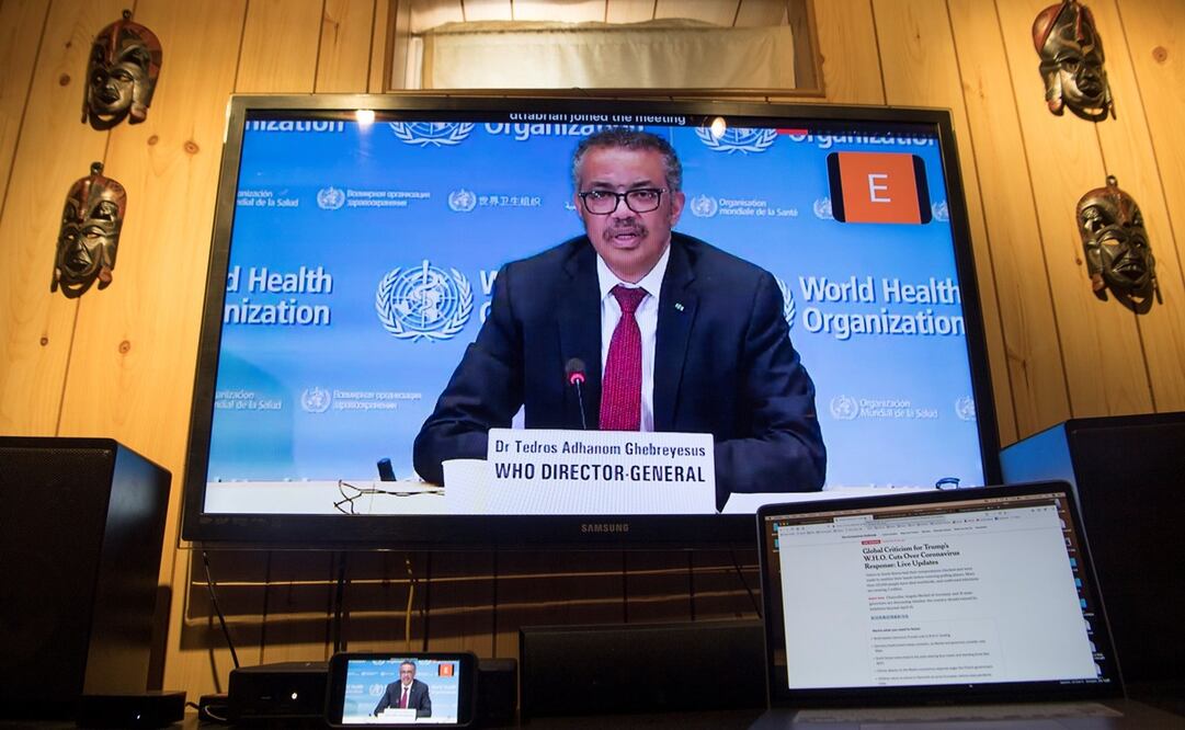 El director general de la Organización Mundial de la Salud (OMS), Tedros Adhanom Ghebreyesus, ofrece un mensaje sobre el Covid-19 (Foto: EFE)