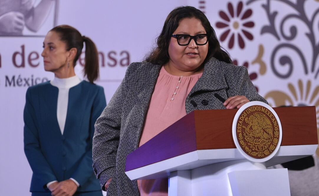 Citlali Hernández, titular de la Secretaría de las Muejeres en La mañanera del Pueblo el 3 de octubre del 2024. Foto: Berenice Fregoso / EL UNIVERSAL