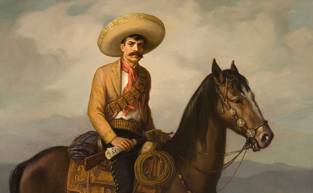 "Emiliano Zapata a caballo, s.f.", de José Atanasio Monroy (1909 - 2001). Museo Nacional de Historia, Castillo de Chapultepec, INAH