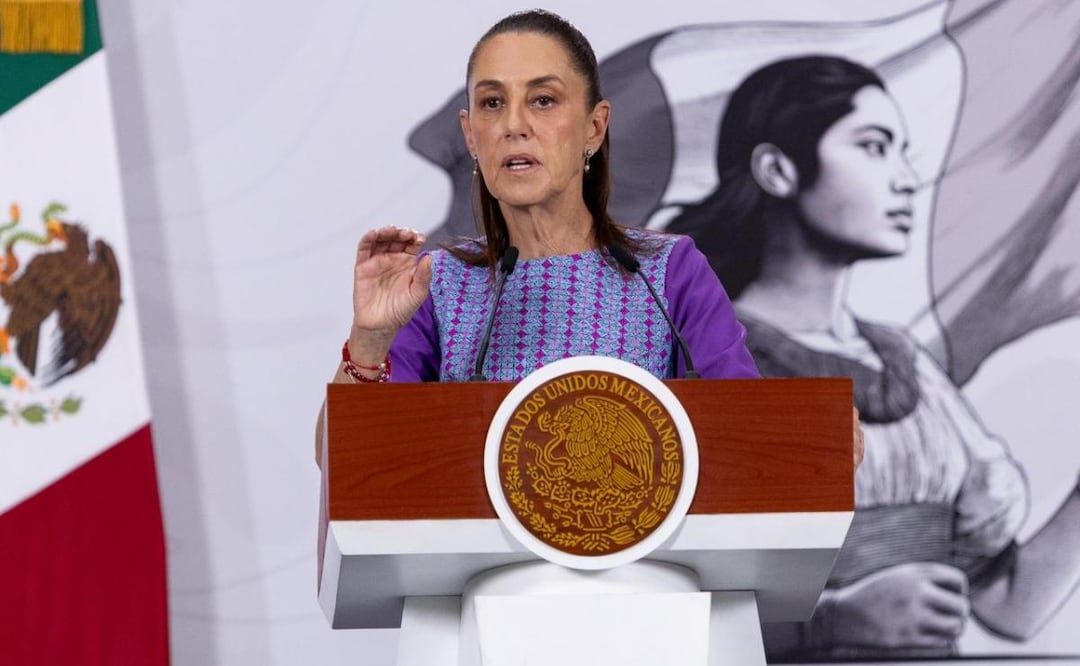 Presidenta Claudia Sheinbaum durante su conferencia de prensa desde Palacio Nacional (30/04/2026). Foto: Hugo Salvador / EL UNIVERSAL