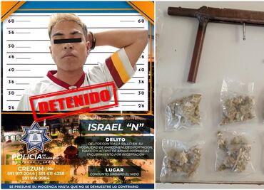 Detienen a sujeto por su probable participación en delitos contra la salud; intentó huir tras ver a policías