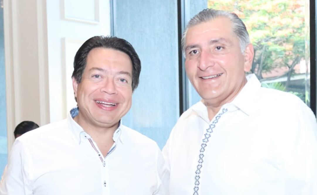 Mario Delgado y el gobernador de Tabasco, Adán Augusto López Hernández. Foto: Cortesía