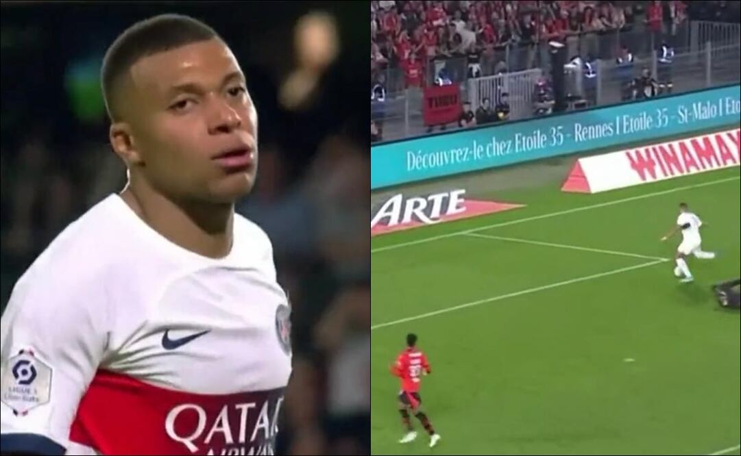 Kylian Mbappé dejó escapar una oportunidad clara de anotación sin el portero rival / FOTO: ESPECIAL