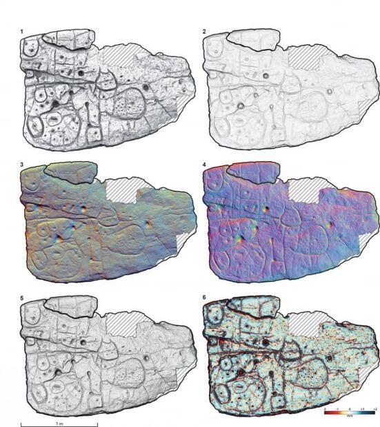 Descubren losa que resultó ser el mapa 3D más antiguo de Europa