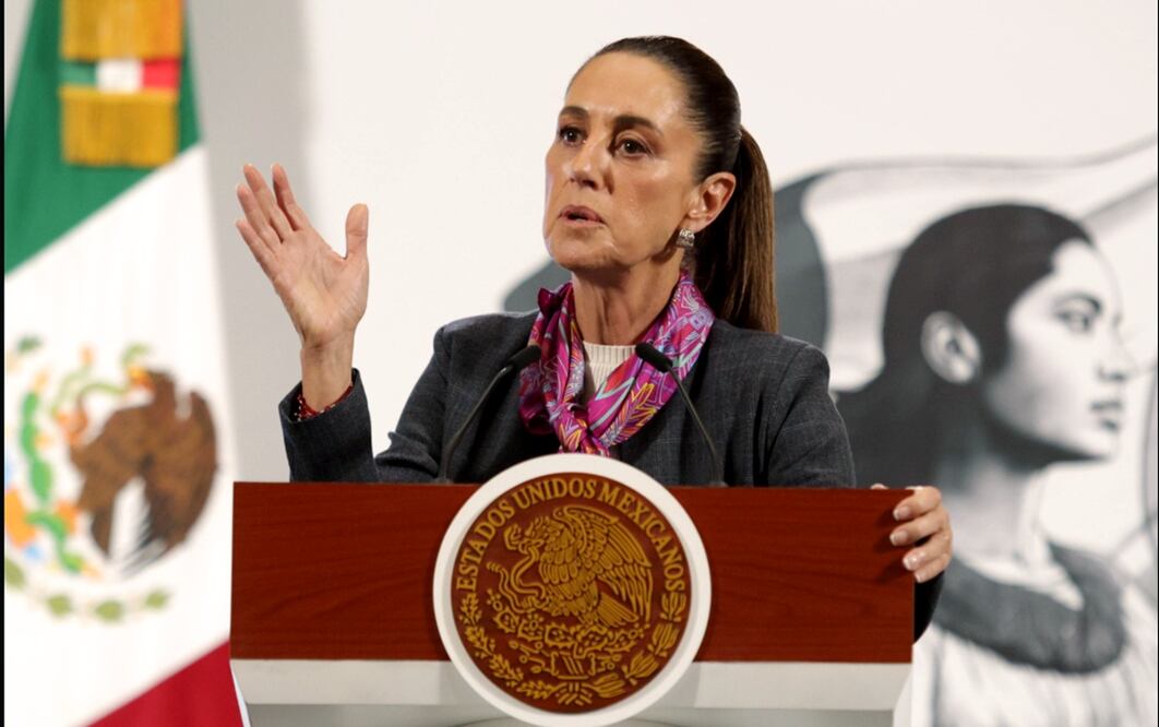 La presidenta Claudia Sheinbaum Pardo durante la mañanera del 23 de julio de 2025. Foto: Carlos Mejía/EL UNIVERSAL