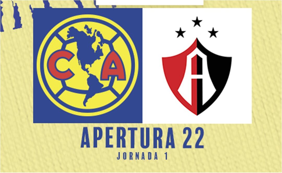 ¿Dónde y a qué hora ver el América vs Atlas de la Jornada 1 del Apertura 2022? / FOTO: Twitter: @ClubAmerica
