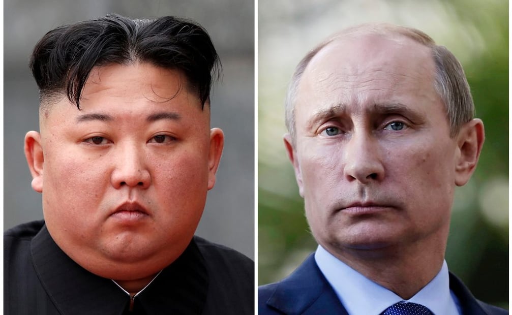 El líder norcoreano, Kim Jong Un, y el presidente de Rusia, Vladimir Putin. Foto: Especial