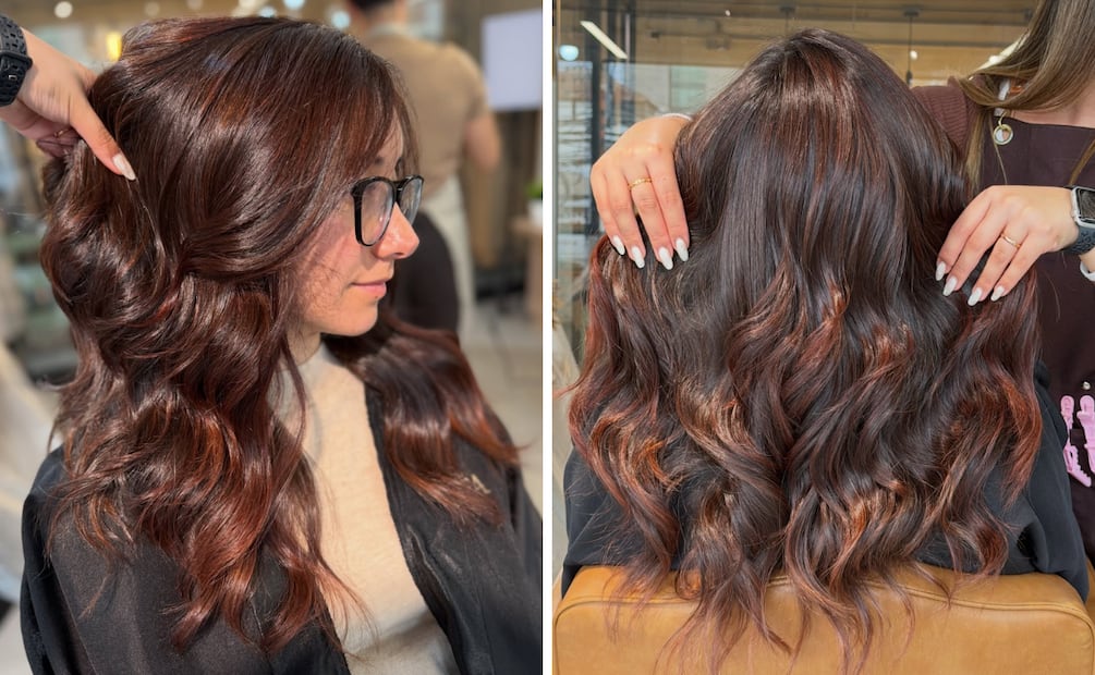 Rfeljos rojizos. Foto: Instagram @valeriia.beautyhair