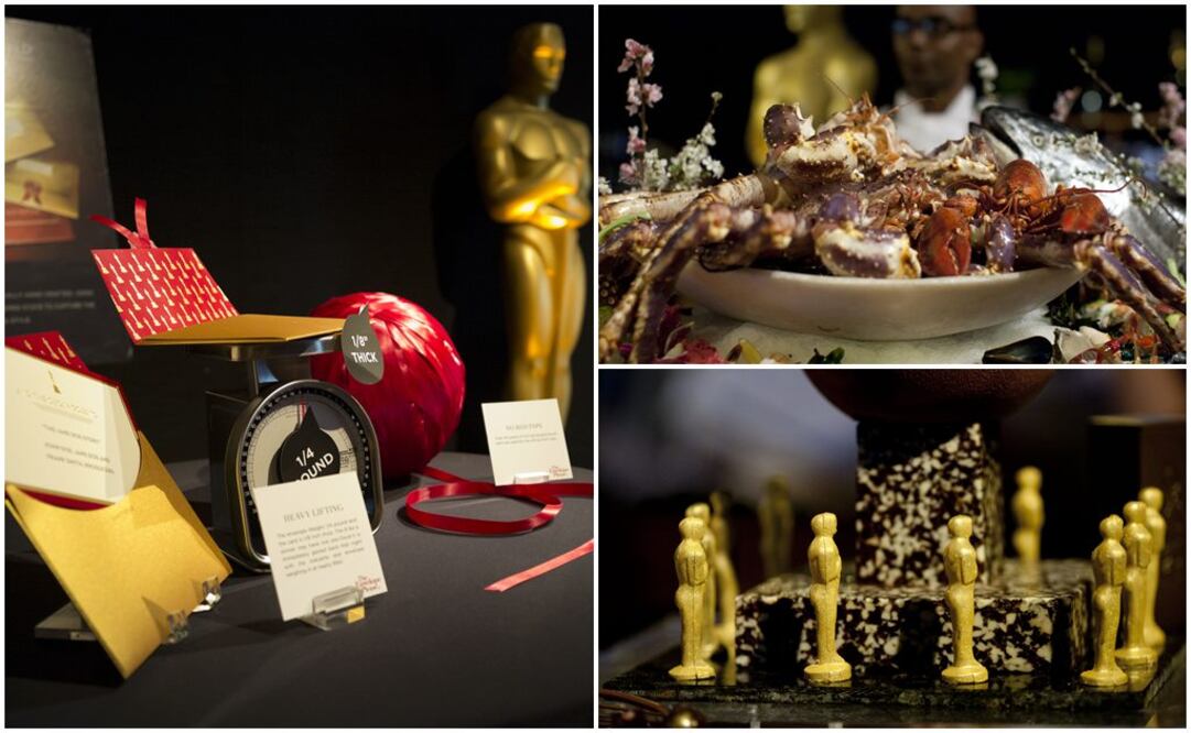 Vista de un ejemplo del sobre que contiene la información sobre los ganadores de la la 88 edición de los Oscar que fue mostrado durante la presentación del menú y la decoración de este año. FOTOS: EFE