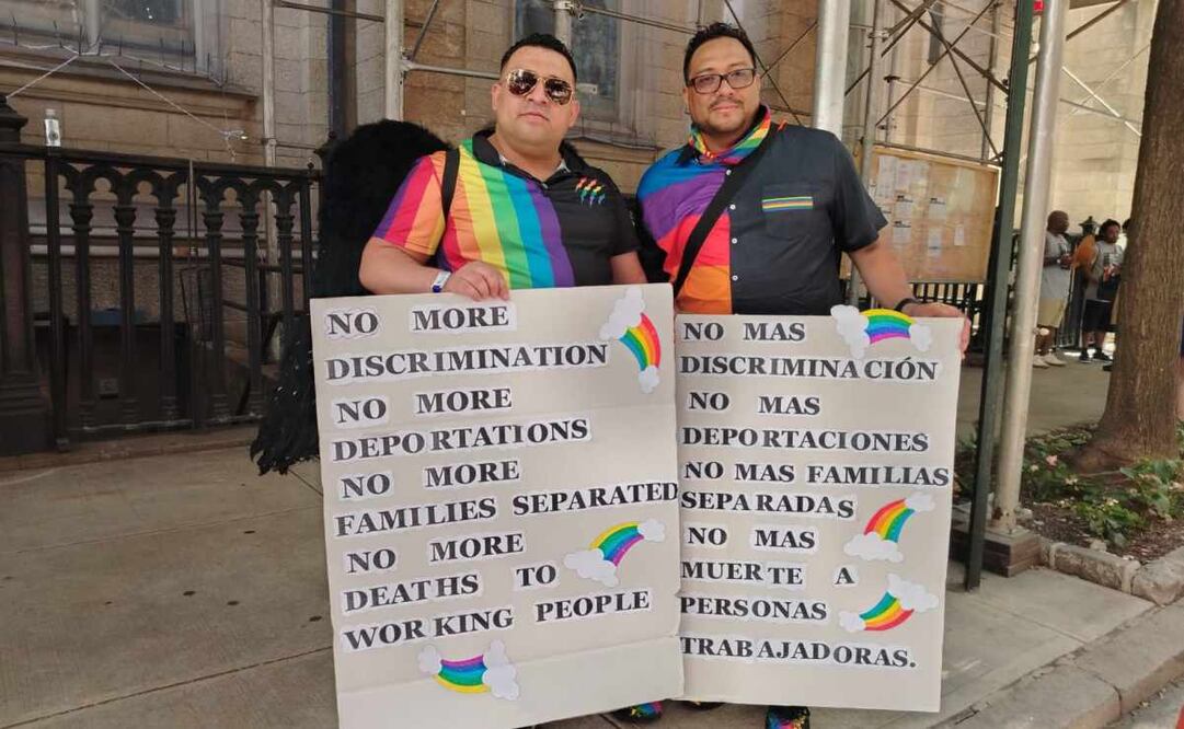 Luis y Diego, de nacionalidad guatemalteca, asistieron al New York City Pride. Foto: Especial