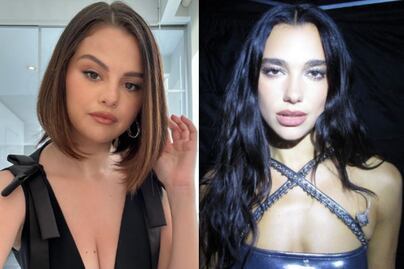 Comparan a Dua Lipa y Selena Gomez con Homero y Morticia Addams