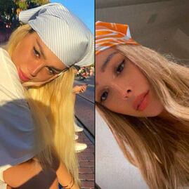 Danna Paola te muestra cómo usar pañoletas en el pelo para verte en tendencia