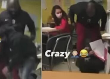 VIDEO: Profesor agrede físicamente a un estudiante por insultos racistas en EU