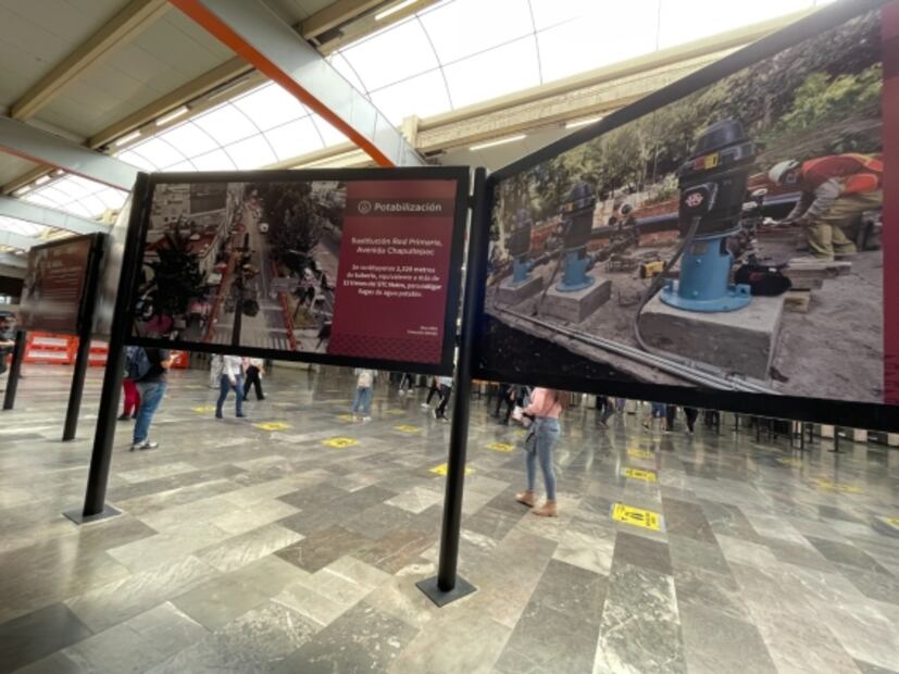 Invitan a usuarios a la exposición  “El Agua, de dónde viene… a dónde va..." en la Línea 2 del Metro