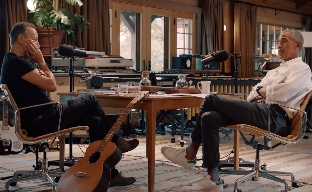 Barack Obama y Bruce Springsteen. Foto: Captura