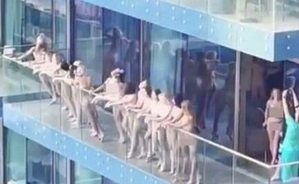 Detienen a grupo de personas por video con decenas de mujeres desnudas en un balcón en Dubai