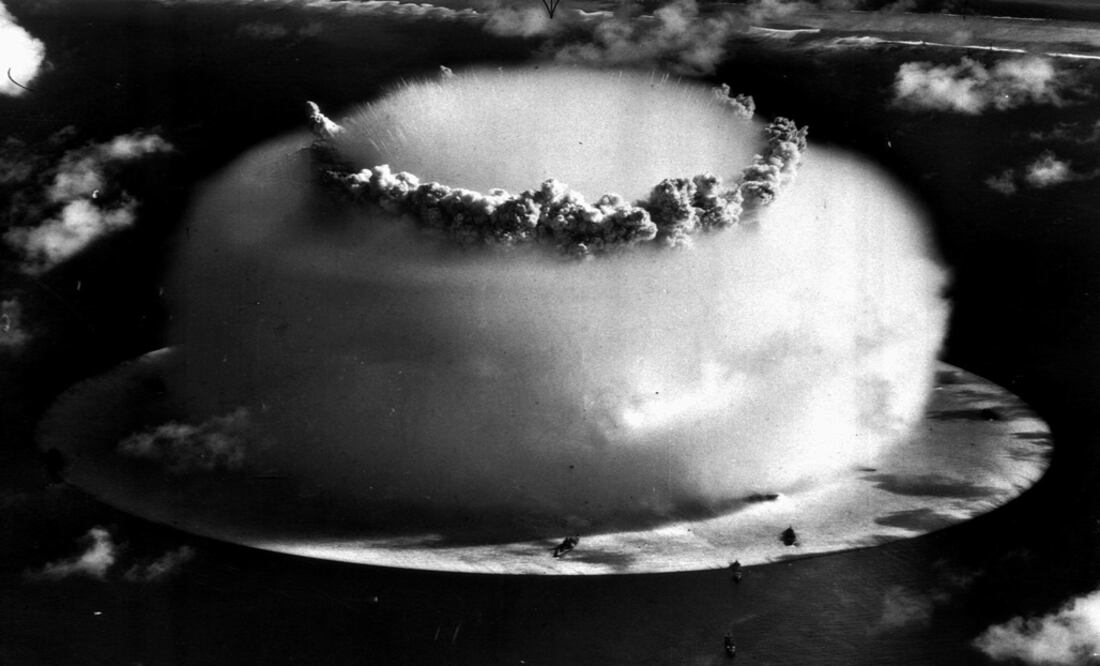 In this July 25, 1946 file photo, a huge mushroom cloud rises above Bikini atoll in the Marshall Islands following an atomic test blast, part of the U.S. military's "Operation Crossroads" - Photo: File photo/AP