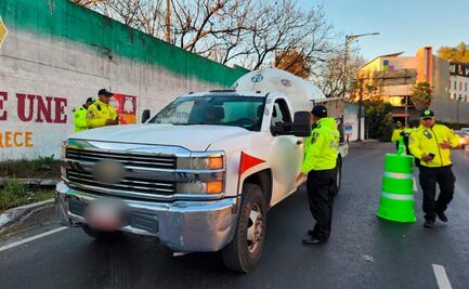 SSC realiza operativo de revisión a vehículos de transporte de materiales peligrosos en alcaldía Álvaro Obregón; levantan 6 infracciones